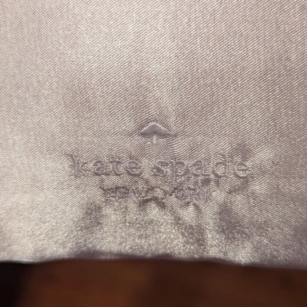 Kate Spade Light Purple Lilac‎ Satin Sleep Rest Spa Eye Mask and Carrying Pouch